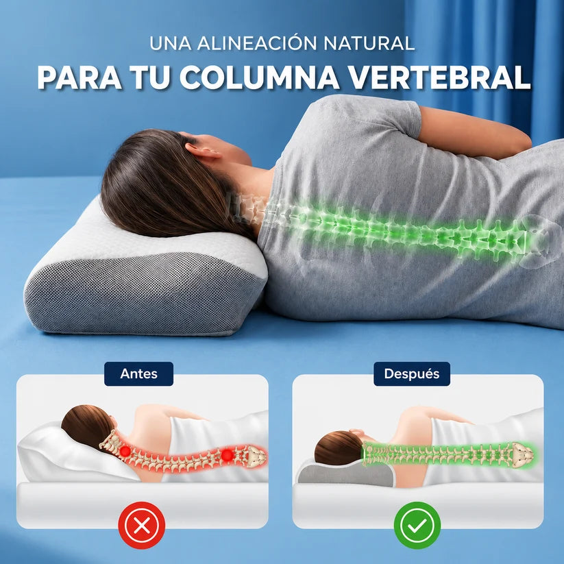 OrthoSleep - Almohada cervical viscoelástica Duerme mejor. Despierta sin dolor 🌟