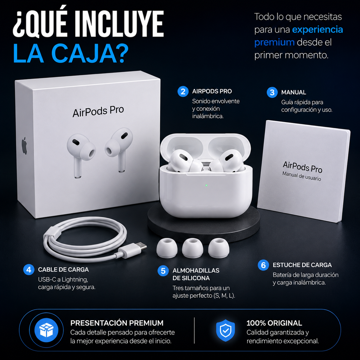 Auriculares Bluetooth 5.3 com Cancelação de Ruído + Caixa de Carregamento